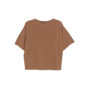 FABIANA FILIPPI Women's V-Neck Textured Knit Sweater Women BROWN Sweaters &